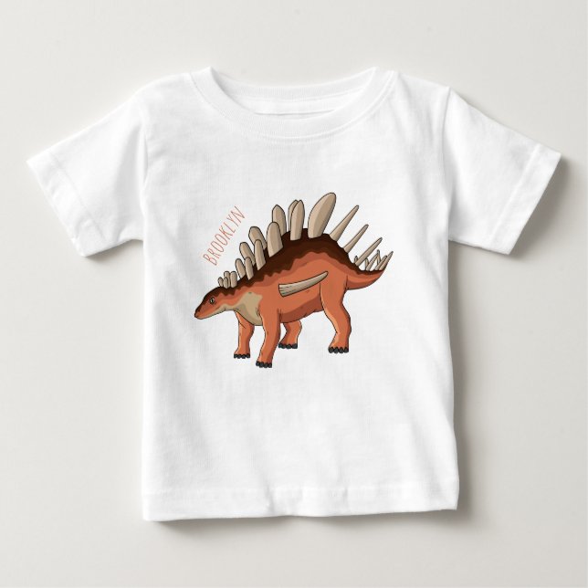 Camiseta De Bebé Ilustracion personalizado de Kentrosaurus (Anverso)