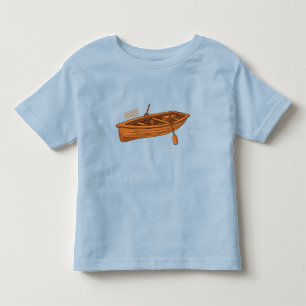 Camiseta De Bebé Ilustracion personalizado de lancha dorada