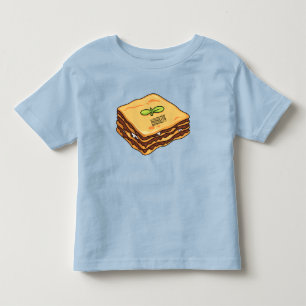 Camiseta De Bebé Ilustracion personalizado de Lasagna