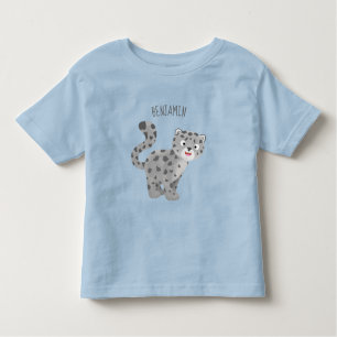 Camiseta De Bebé Ilustracion personalizado de leopardo de las nieve