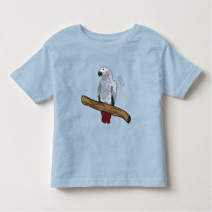 Camiseta De Bebé Ilustracion personalizado de loro gris africano