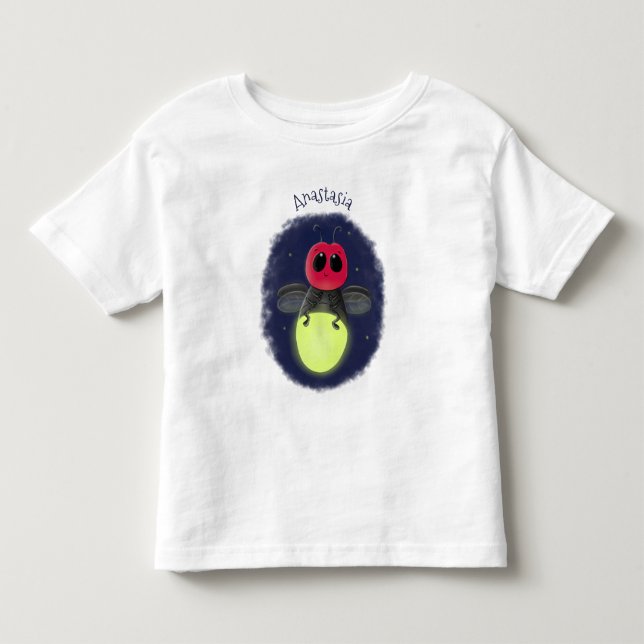 Camiseta De Bebé Ilustracion personalizado de luciérnaga de bichos  (Anverso)