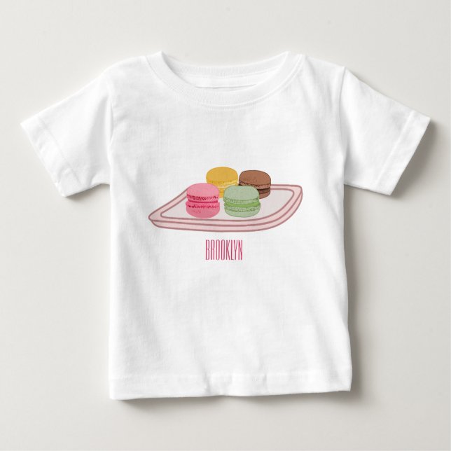 Camiseta De Bebé Ilustracion personalizado de Macaron (Anverso)