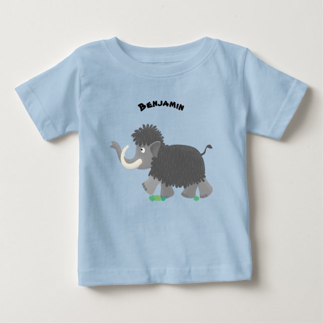 Camiseta De Bebé Ilustracion personalizado de mamut torpe (Anverso)