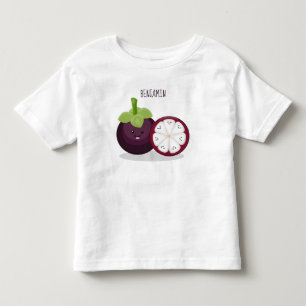 Camiseta De Bebé Ilustracion personalizado de mangostino morado