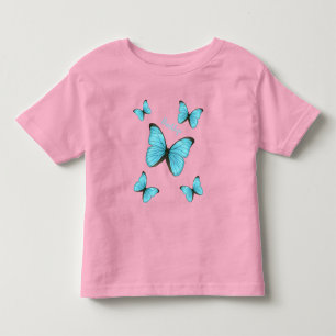 Camiseta De Bebé Ilustracion personalizado de mariposas morfo