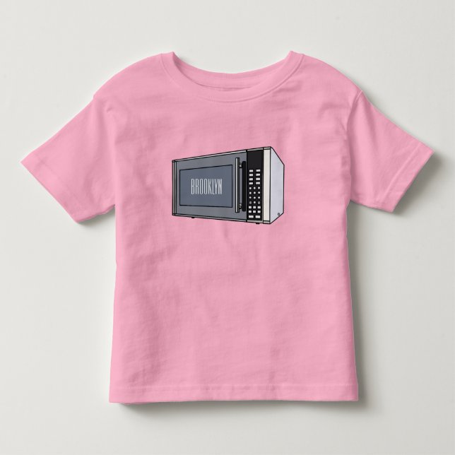 Camiseta De Bebé Ilustracion personalizado de microondas (Anverso)