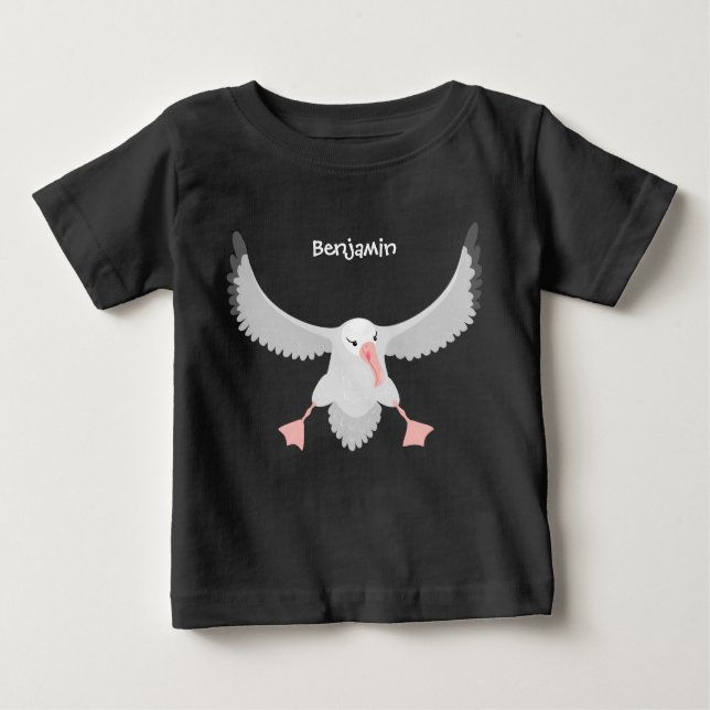 Camiseta De Bebé Ilustracion personalizado de pájaro de albatross (Anverso)