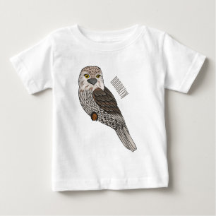 Camiseta De Bebé Ilustracion personalizado de pájaro de Tawny