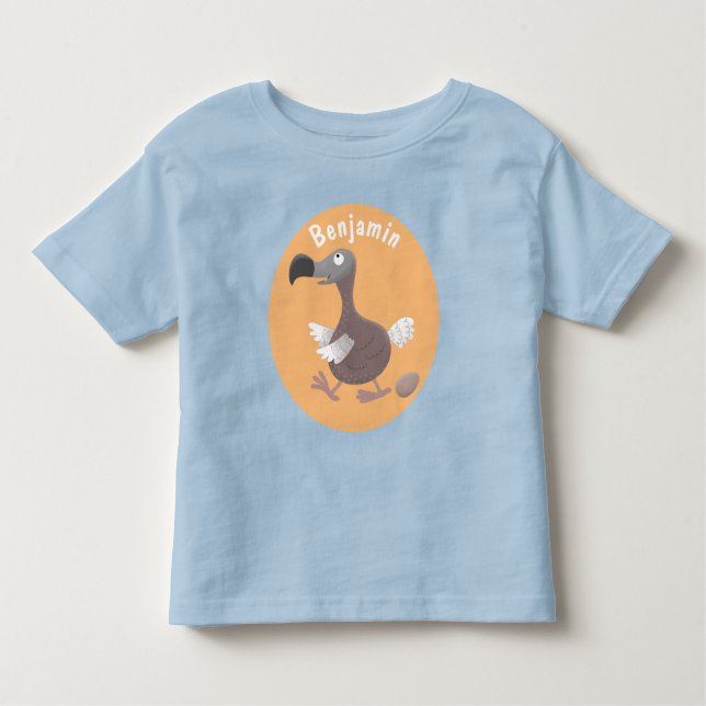Camiseta De Bebé Ilustracion personalizado de pájaro dodo gracioso (Anverso)