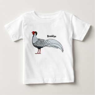 Camiseta De Bebé Ilustracion personalizado de pájaro faisán