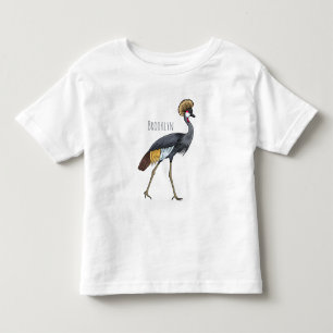 Camiseta De Bebé Ilustracion personalizado de pájaro grullo coronad