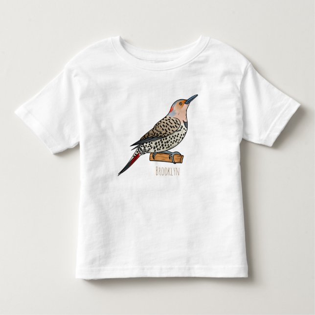 Camiseta De Bebé Ilustracion personalizado de pájaro parpadeante de (Anverso)