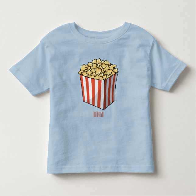Camiseta De Bebé Ilustracion personalizado de palomitas (Anverso)