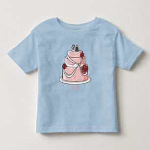 Camiseta De Bebé ilustracion personalizado de pastel boda