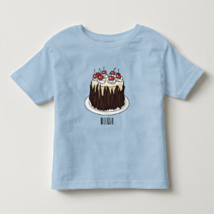 Camiseta De Bebé Ilustracion personalizado de pasteles de la Selva 