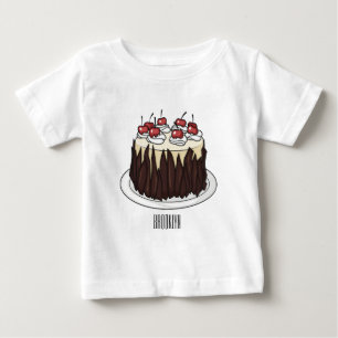 Camiseta De Bebé Ilustracion personalizado de pasteles de la Selva 