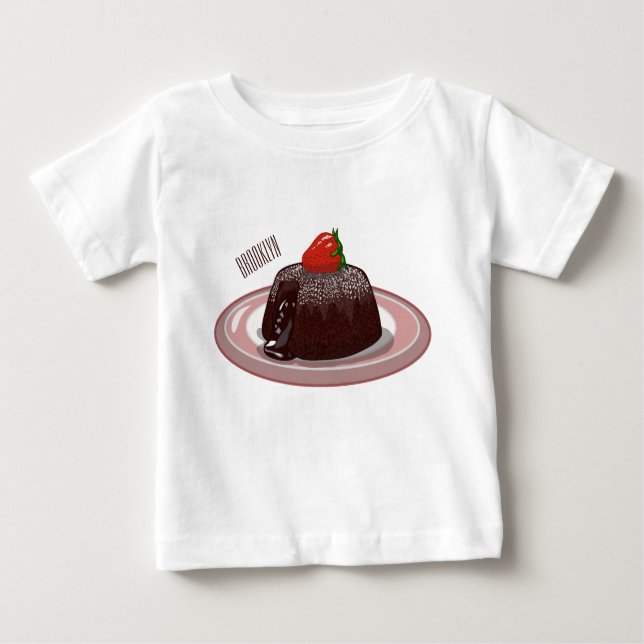 Camiseta De Bebé Ilustracion personalizado de pastelitos de lava de (Anverso)