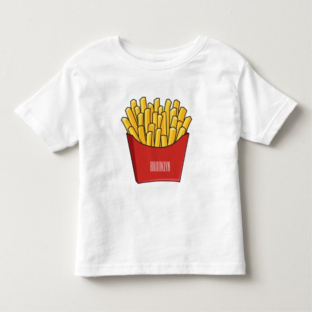 Camiseta De Bebé Ilustracion personalizado de patatas fritas (Anverso)