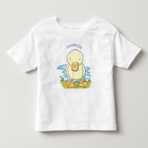 Camiseta De Bebé Ilustracion personalizado de pato amarillo