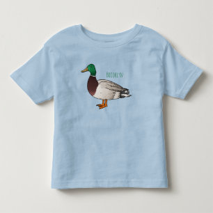 Camiseta De Bebé Ilustracion personalizado de pato mallard