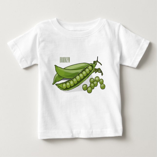Camiseta De Bebé Ilustracion personalizado de Pea (Anverso)