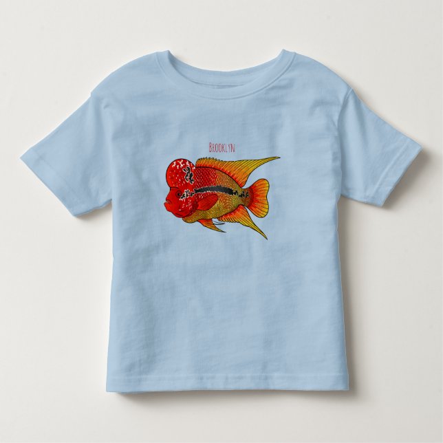 Camiseta De Bebé Ilustracion personalizado de peces cíclicos de cue (Anverso)