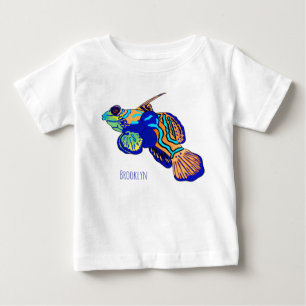 Camiseta De Bebé Ilustracion personalizado de peces mandarínicos