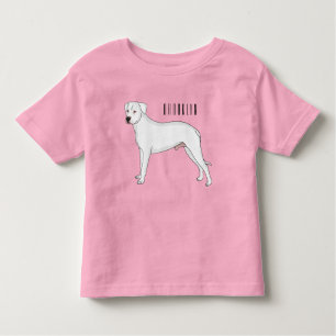 Camiseta De Bebé Ilustracion personalizado de perro argentino Dogo