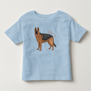 Camiseta De Bebé Ilustracion personalizado de perro pastor alemán