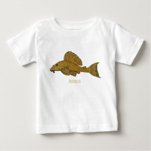 Camiseta De Bebé Ilustracion personalizado de pescado Pleco