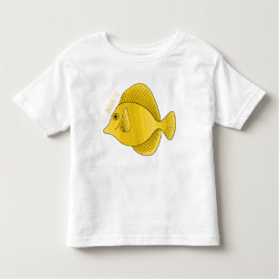 Camiseta De Bebé Ilustracion personalizado de pescado tango amarill