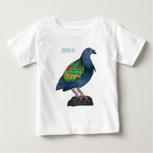 Camiseta De Bebé Ilustracion personalizado de pichón de Nicobar