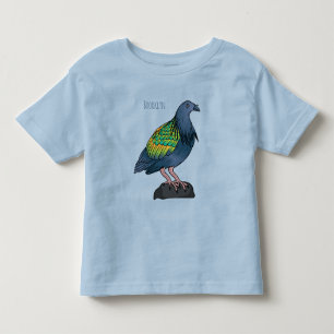 Camiseta De Bebé Ilustracion personalizado de pichón de Nicobar