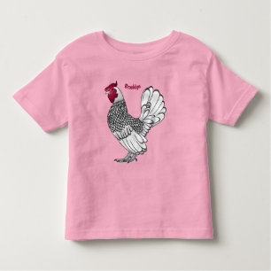 Camiseta De Bebé Ilustracion personalizado de pollo de Sebright