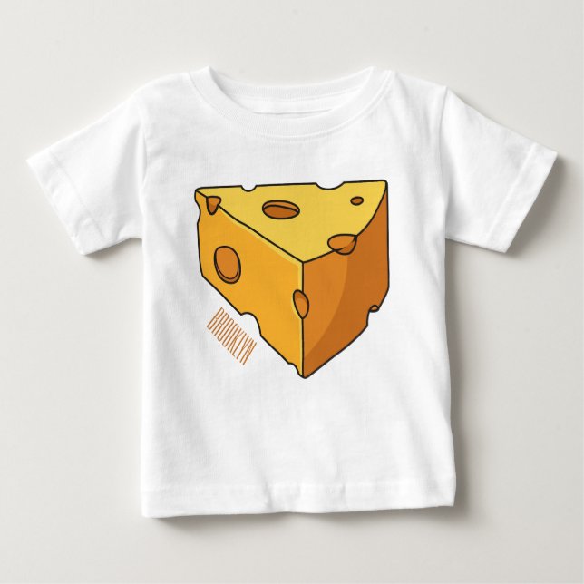 Camiseta De Bebé Ilustracion personalizado de queso (Anverso)