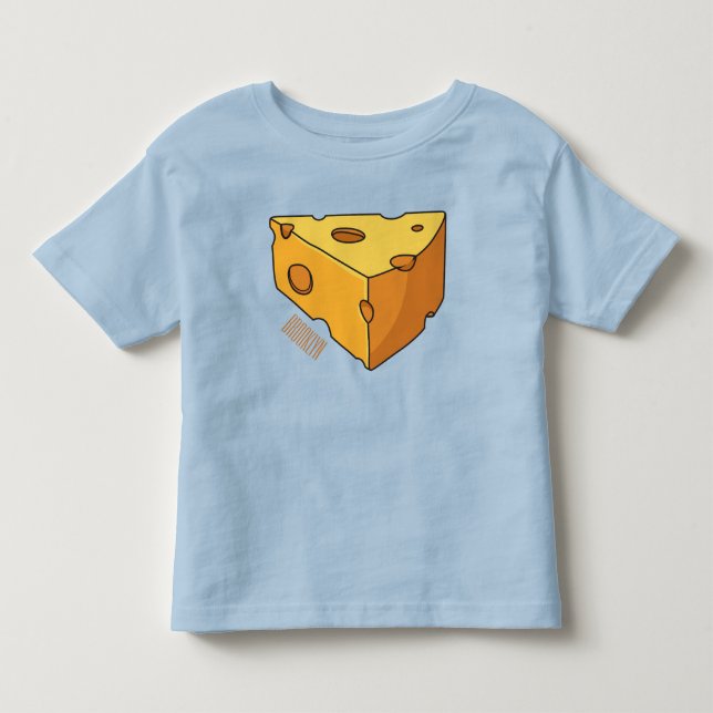 Camiseta De Bebé Ilustracion personalizado de queso (Anverso)