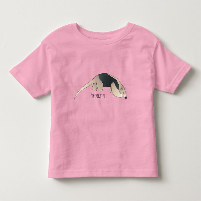 Camiseta De Bebé Ilustracion personalizado de Tamandua (Anverso)