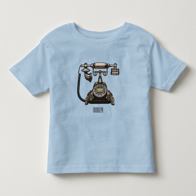 Camiseta De Bebé Ilustracion personalizado de teléfono (Anverso)