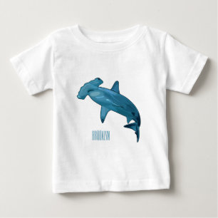 Camiseta De Bebé Ilustracion personalizado de tiburón martillo