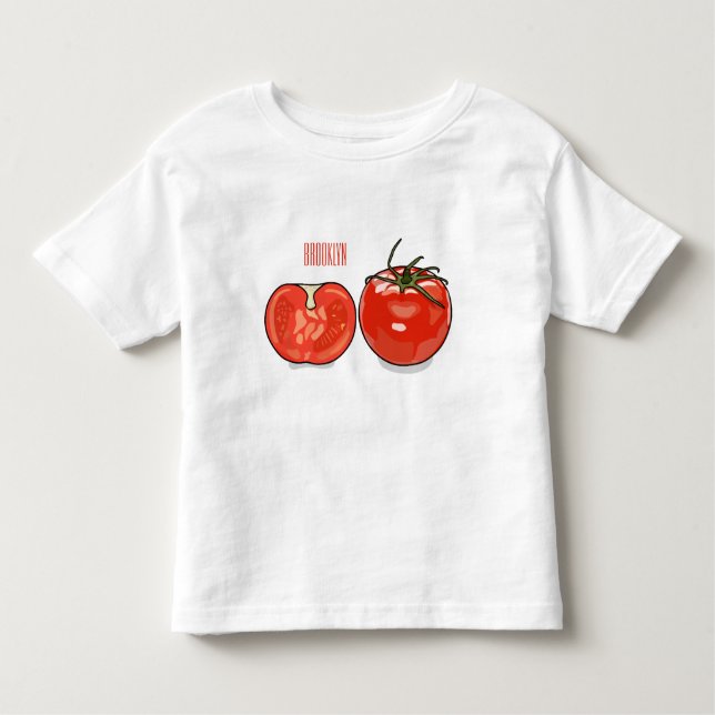 Camiseta De Bebé Ilustracion personalizado de tomate (Anverso)