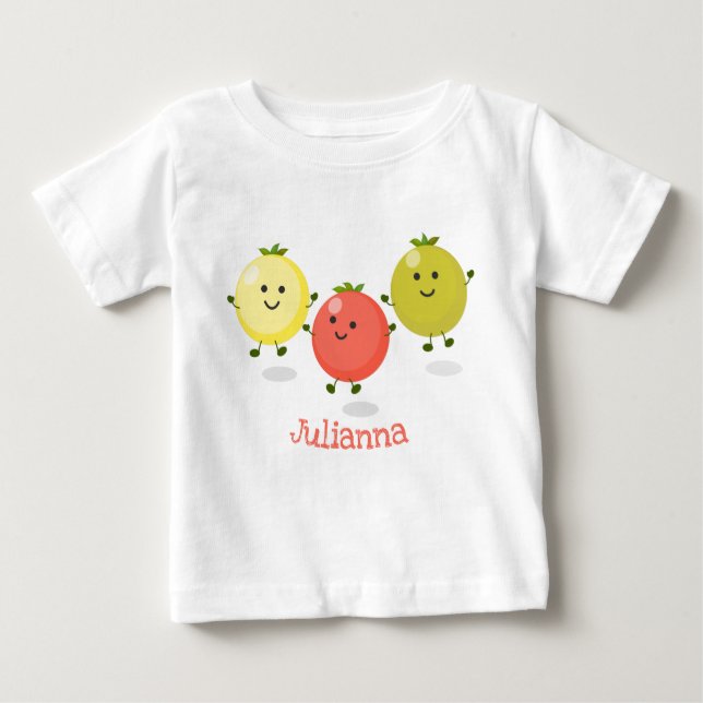 Camiseta De Bebé Ilustracion personalizado de tomates de cerezo (Anverso)