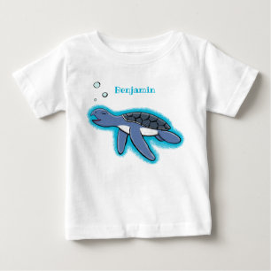 Camiseta De Bebé Ilustracion personalizado de tortuga marina de beb