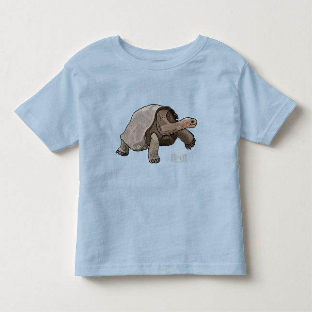 Camiseta De Bebé Ilustracion personalizado de tortugas de Galápagos (Anverso)
