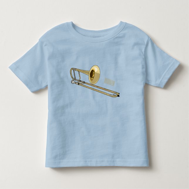 Camiseta De Bebé Ilustracion personalizado de Trombone (Anverso)