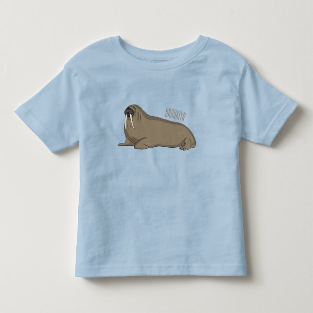 Camiseta De Bebé Ilustracion personalizado de Walrus (Anverso)