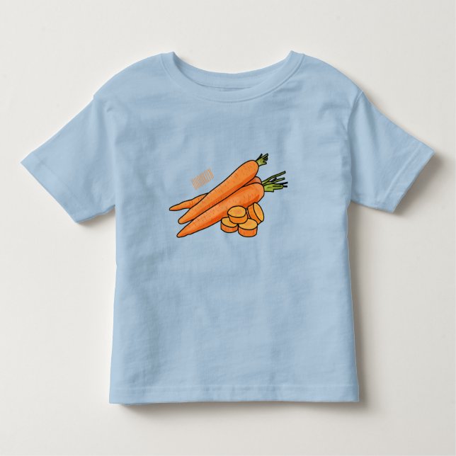 Camiseta De Bebé Ilustracion personalizado de zanahoria (Anverso)
