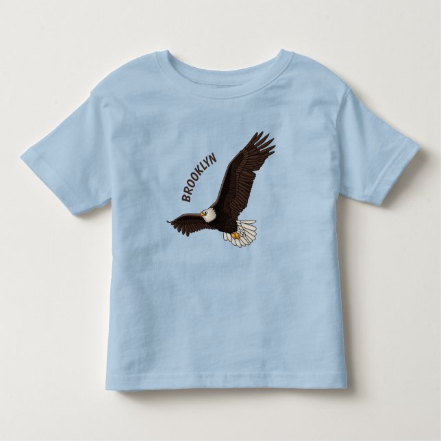 Camiseta De Bebé Ilustracion personalizado del águila calva (Anverso)