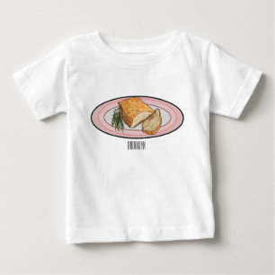Camiseta De Bebé Ilustracion personalizado del vientre de cerdo asa