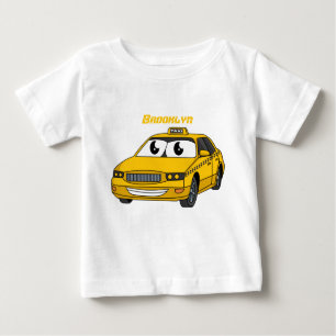 Camiseta De Bebé Ilustracion personalizado divertido de taxi amaril